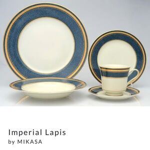 Mikasa Imperial Lapis 5 Piece Place Setting for 10 = 50 Pieces # L2826